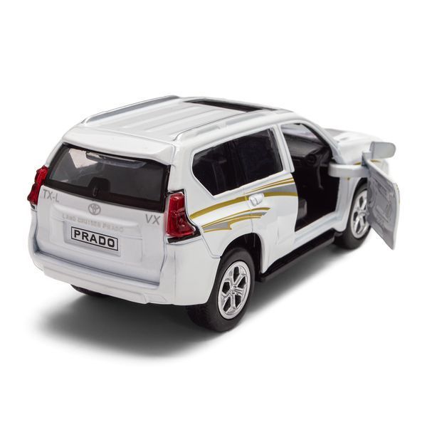 Інерційна машинка TechnoDrive Toyota Prado, масштаб 1:40, біла фото 2