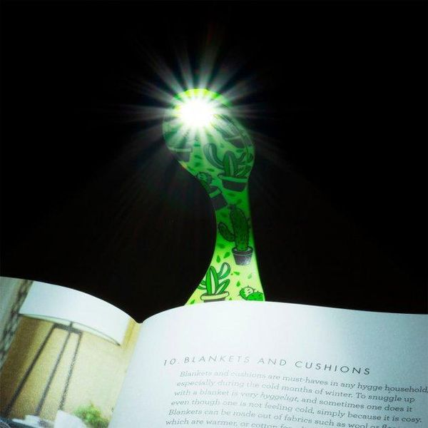 Детская закладка с LED фонариком FLEXILIGHТ 8 люм серии «Классика» - Кактусы фото 6