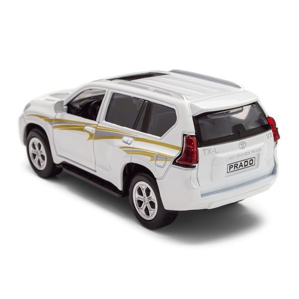 Інерційна машинка TechnoDrive Toyota Prado, масштаб 1:40, біла фото 9