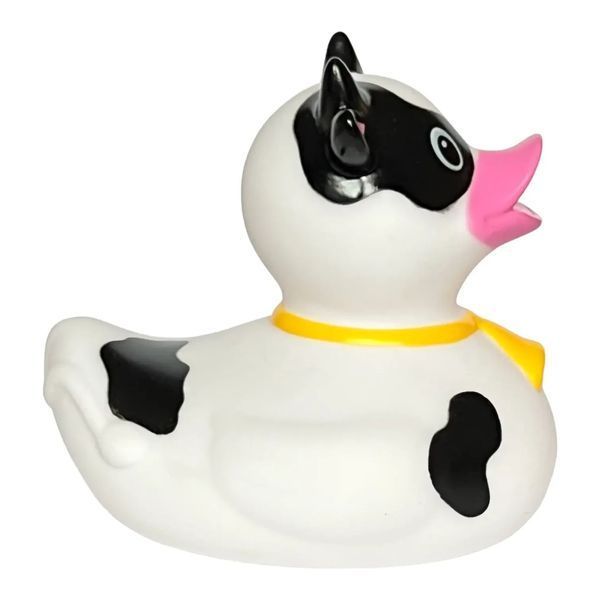 Стильна тематична гумова качечка FunnyDucks "Корівка" L1832 фото 5
