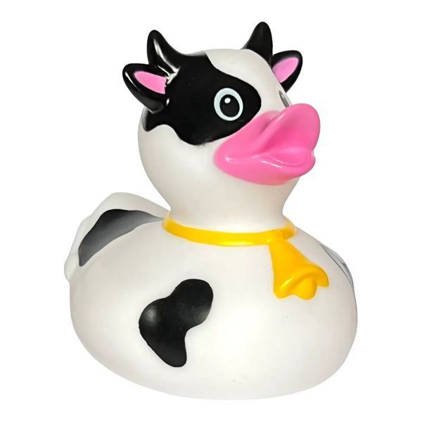 Стильна тематична гумова качечка FunnyDucks "Корівка" L1832 фото 6
