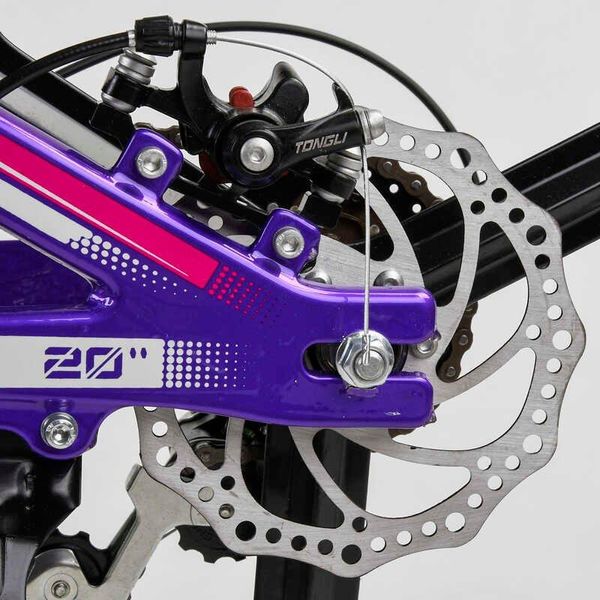 Велосипед підлітковий двоколісний 20" Corso Speedline фіолетовий MG-61038 фото 3
