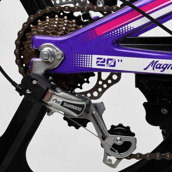 Велосипед підлітковий двоколісний 20" Corso Speedline фіолетовий MG-61038 фото 4