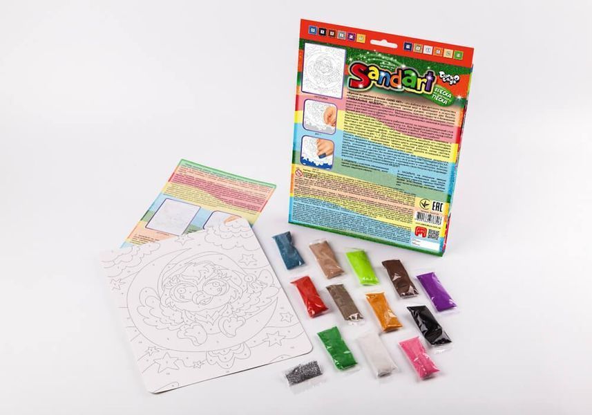Детская картина из цветного песка Danko Toys Sandart Совенок SA-01-03 фото 2