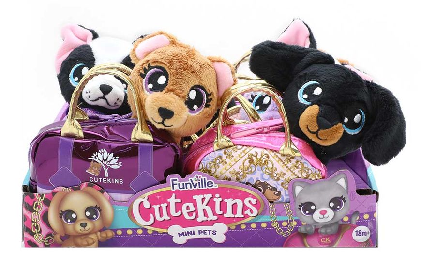 Мягкая игрушка Cutekins Бульдог серии Домашние животные в сумочках 10 см фото 2