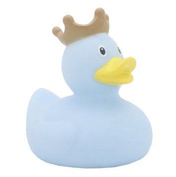 Стильна тематична гумова качечка FunnyDucks "Блакитна в короні" L1927 фото 1