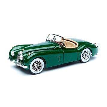 Колекційна модель автомобіля Bburago Jaguar XK 120 (1951), масштаб 1:24, темно-зелений 18-22018 фото 1
