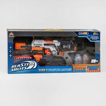 Іграшковий автомат на м'яких патронах 58 см Blaster Shots 20 набоїв мішені SB 551 фото 1