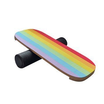 Дерев'яний балансборд SwaeyBoard Rainbow з EVA покриттям фетровий валик 10 см до 120 кг фото 1