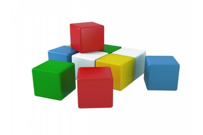 Розвиваючі кубики пластмасові ТехноК Веселка 1 1684 10 кубиків 1684 фото 1
