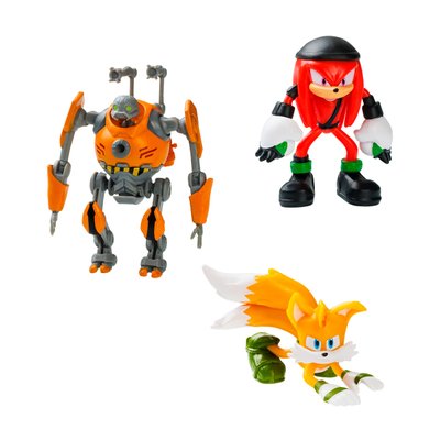 Набір ігрових фігурок Sonic Prime Егфорсер, Наклз, Тейлз 3 фігурки 6.5 см фото 1
