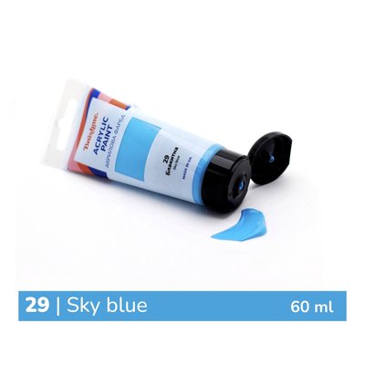 Художня глянсова акрилова фарба BrushMe колір "Блакитна" 60 мл TBA60029 фото 1