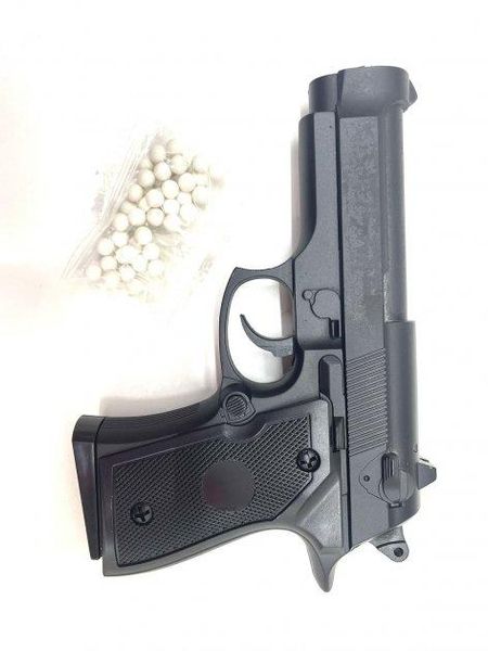 Игрушечный металлический пистолет CYMA (Walther PPK) на пластиковых пульках 6мм ZM02 фото 3