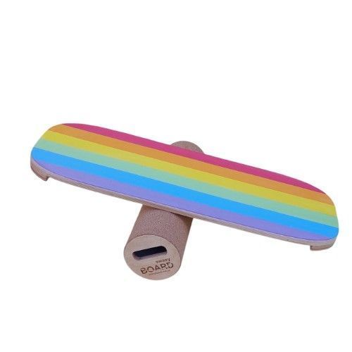 Деревянный балансборд SwaeyBoard Rainbow с EVA покрытием фетровый валик 10 см до 120 кг фото 2