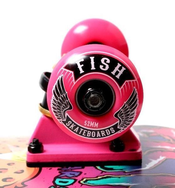 Скейтборд для підлітків Fish Skateboard Girl для перших трюків 79&times;20 см канадський клен ABEC-9 до 90 кг фото 5