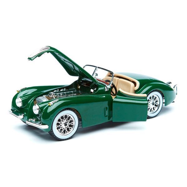 Колекційна модель автомобіля Bburago Jaguar XK 120 (1951), масштаб 1:24, темно-зелений 18-22018 фото 4