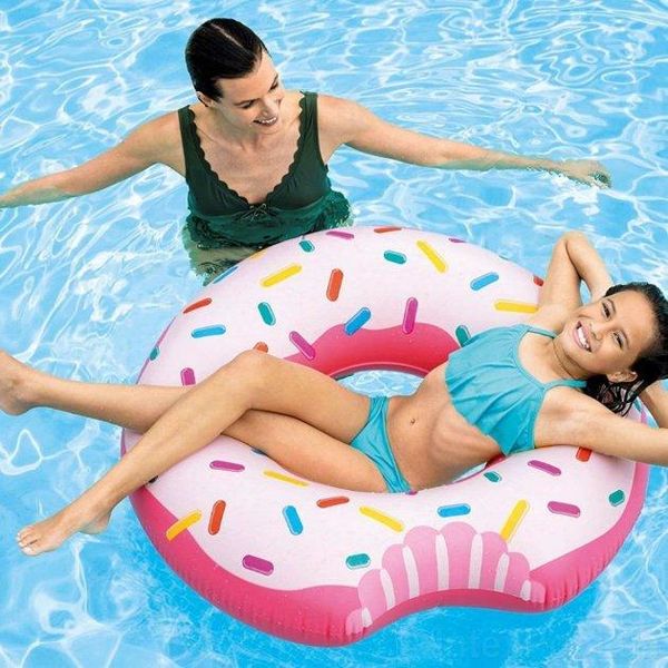 Дитяче надувне коло Intex для плавання Рожевий пончик 114 см 56265 фото 4