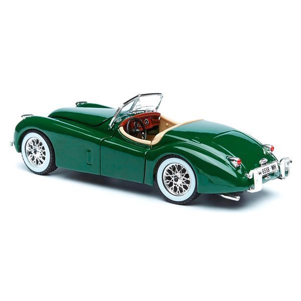 Колекційна модель автомобіля Bburago Jaguar XK 120 (1951), масштаб 1:24, темно-зелений 18-22018 фото 3