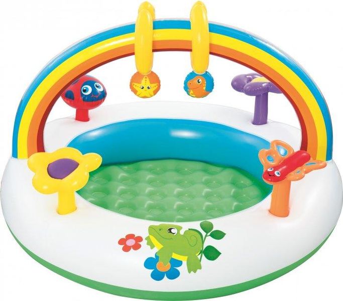 Детский надувной бассейн Bestway Радуга с аркой и игрушками 91х56 см объем 156 л BW 52239 фото 2