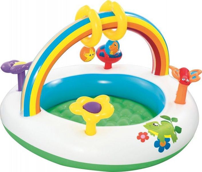 Дитячий надувний басейн Bestway Веселка з аркою та іграшками 91х56 см об'єм 156 л BW 52239 фото 3