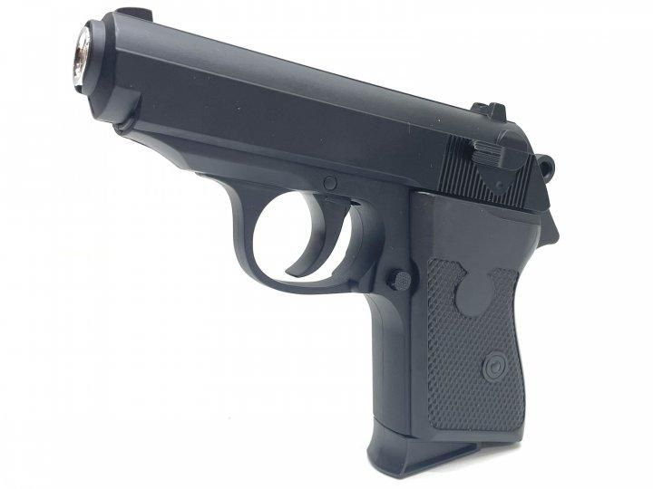 Игрушечный металлический пистолет CYMA (Walther PPK) на пластиковых пульках 6мм ZM02 фото 2