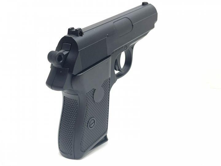 Игрушечный металлический пистолет CYMA (Walther PPK) на пластиковых пульках 6мм ZM02 фото 4