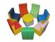 Комплект дитячих меблів з м'яких блоків Стіл та 7 стільців Tia Райдужний 9 елементів фото 1