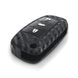 Силиконовый чехол для автомобильного флип-ключа AUDI (Ауди) черный карбон фото 4