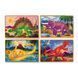 Деревянный пазл 4 в 1 Melissa&Doug "Динозавры" 12х4 элементов 15х20 см MD3791 фото 1