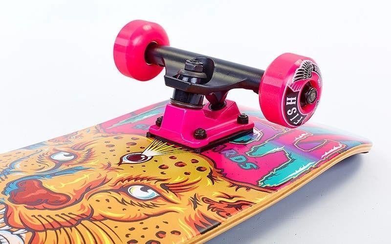 Скейтборд для підлітків Fish Skateboard Girl для перших трюків 79&times;20 см канадський клен ABEC-9 до 90 кг фото 3