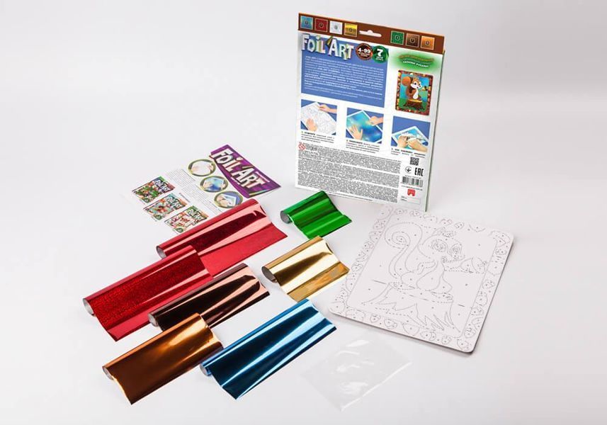 Аплікація кольоровою фольгою Danko Toys Foil Art Білочка FAR-01-06 фото 2