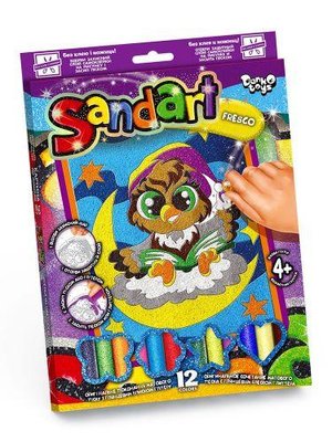 Дитяча картина з кольорового піску Danko Toys Sandart Совушка SA-02-06 фото 1