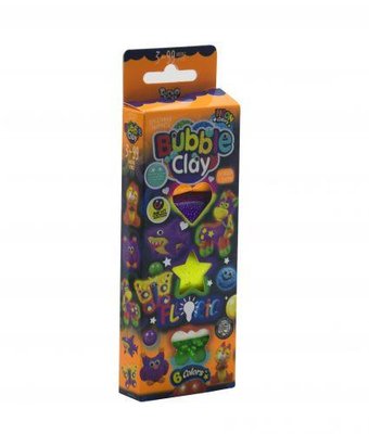 Набір для ліплення Danko Toys Bubble Clay Fluoric (укр) BBC-FL-6-01U фото 1