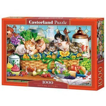 Пазли Castorland "Дрімлячі кошенята" 1000 елементів 68 х 47 см C-105069 фото 1