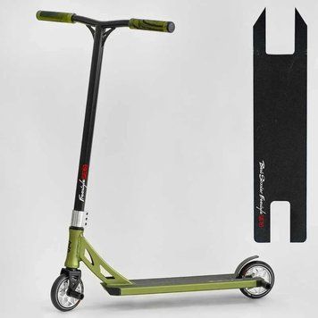 Трюковий самокат Best Scooter Freestyle PRO HIC-система, пеги, колеса 120 мм хакі фото 1