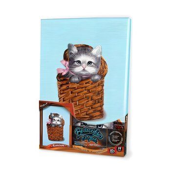 Вышивка гладью по номерам на подрамнике Danko Toys Котёнок VGL-02-03 фото 1