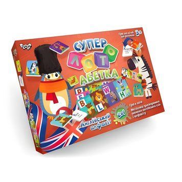 Детское лото Danko Toys "Суперлото, Азбука" (укр/англ) СЛА-01UE фото 1