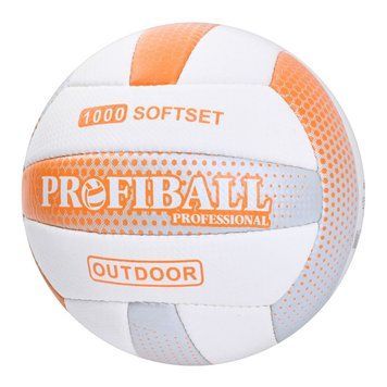 Волейбольний м'яч №5 Profiball PVC діаметр 21 см оранжевий фото 1