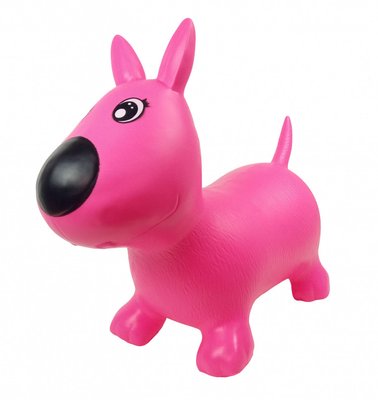 Резиновый прыгун "Собачка" MS1592 Розовый фото 1