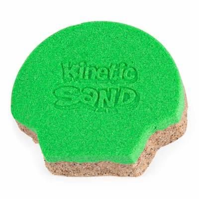 Двоколірний кінетичний пісок для дитячої творчості Kinetic Sand "Ракушка" зелена 127 г фото 3