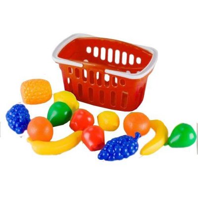 Дитячий іграшковий кошик з фруктами Toys Plast червоний ІП.18.001 фото 1