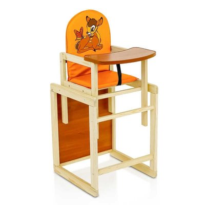 Детский стульчик для кормления - трансформер Мася Бемби оранжевый фото 1