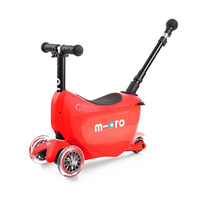 Дитячий самокат - трансформер MICRO серии Mini2go Deluxe Plus Красный до 50 кг фото 1