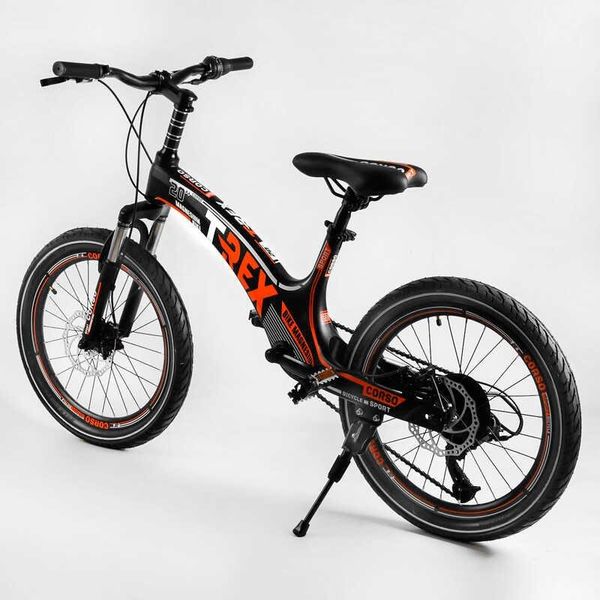 Велосипед підлітковий двоколісний 20" CORSO T-REX чорно-оранжевий 70432 фото 2