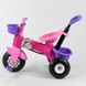 Дитячий триколісний велосипед Pilsan Star Bike пластикові колеса з ручкою рожевий 07-137 фото 3