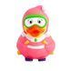 Стильная тематическая резиновая уточка FunnyDucks "Лыжница розовая" L1635 фото 2