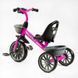 Детский трехколесный велосипед 12" Best Trike колеса EVA стальная рама световые и звуковые эффекты лиловый фото 2