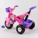 Дитячий триколісний велосипед Pilsan Star Bike пластикові колеса з ручкою рожевий 07-137 фото 4