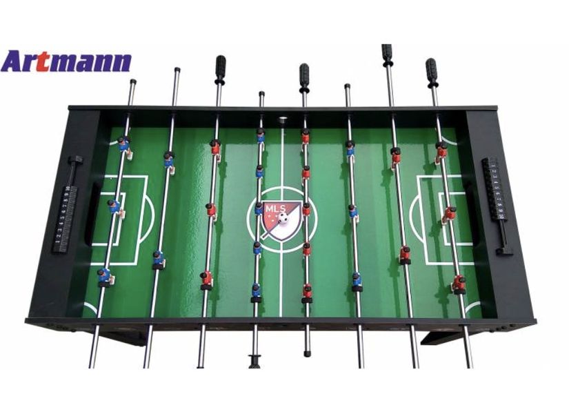 Игровой стол "Настольный футбол MLS" на штангах со счетами деревянный с ножками 121х61 см фото 4