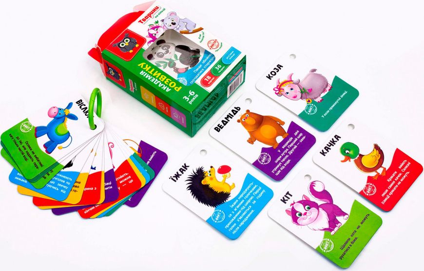 Розвиваюча гра з картками Vladi Toys "Тварини" (укр) VT5000-07 фото 2